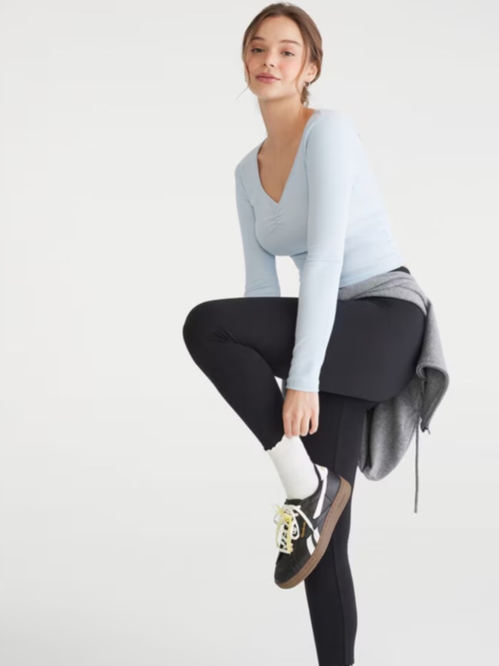 Aeropostale Black Mid Rise Leggings